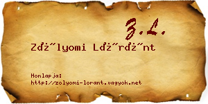 Zólyomi Lóránt névjegykártya