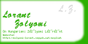 lorant zolyomi business card